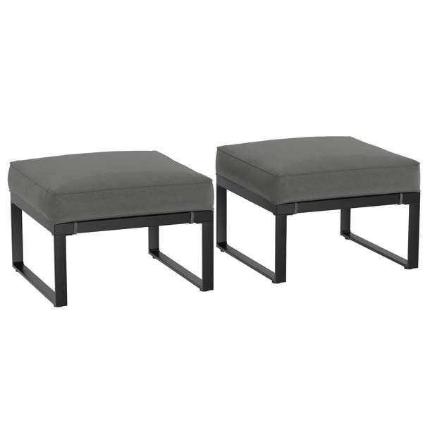 Joss & Main Greyson Outdoor Ottoman with Cushion & Reviews | Wayfair